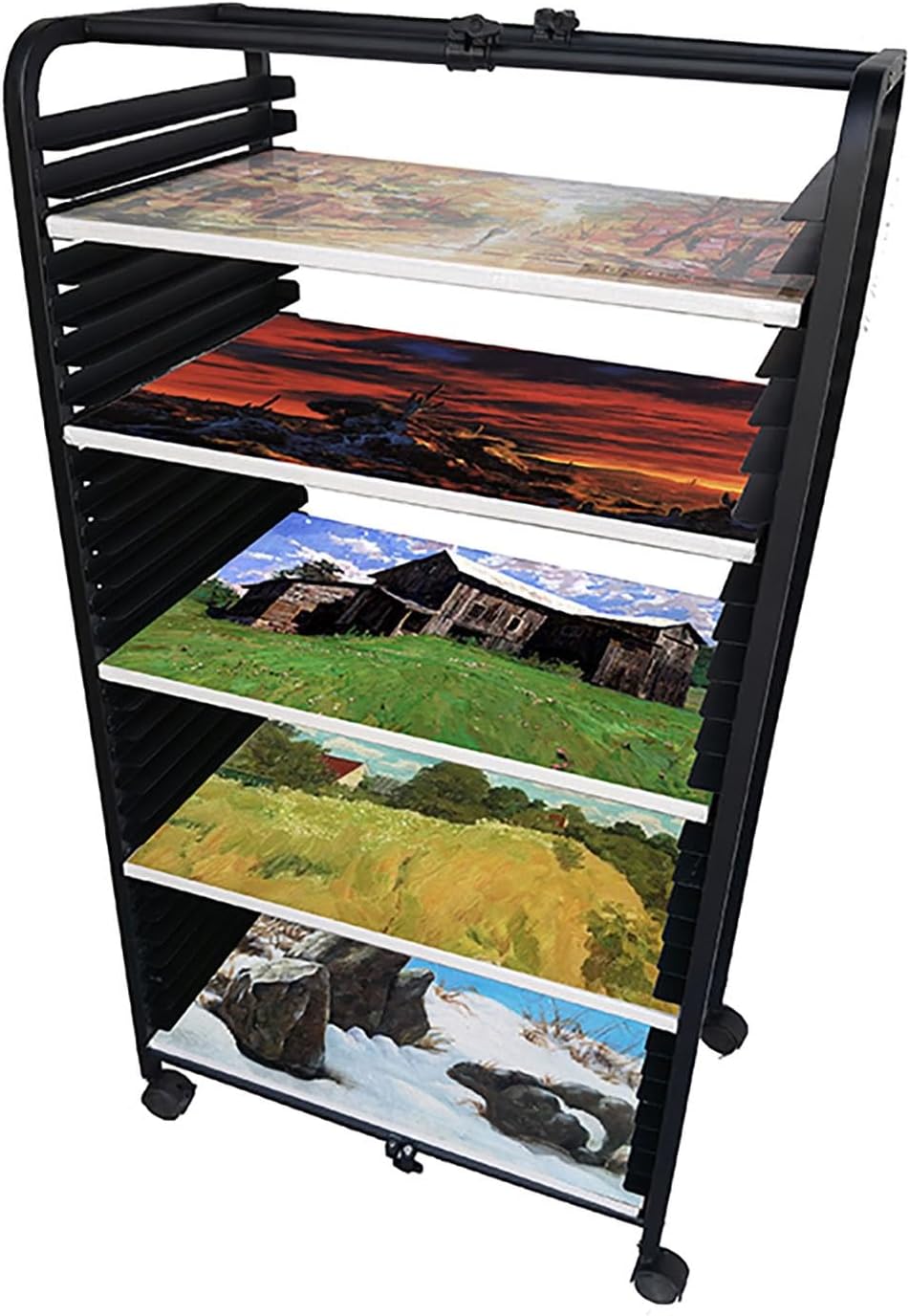 モバイルアートラック、アート収納ラック、キャスター付き大型